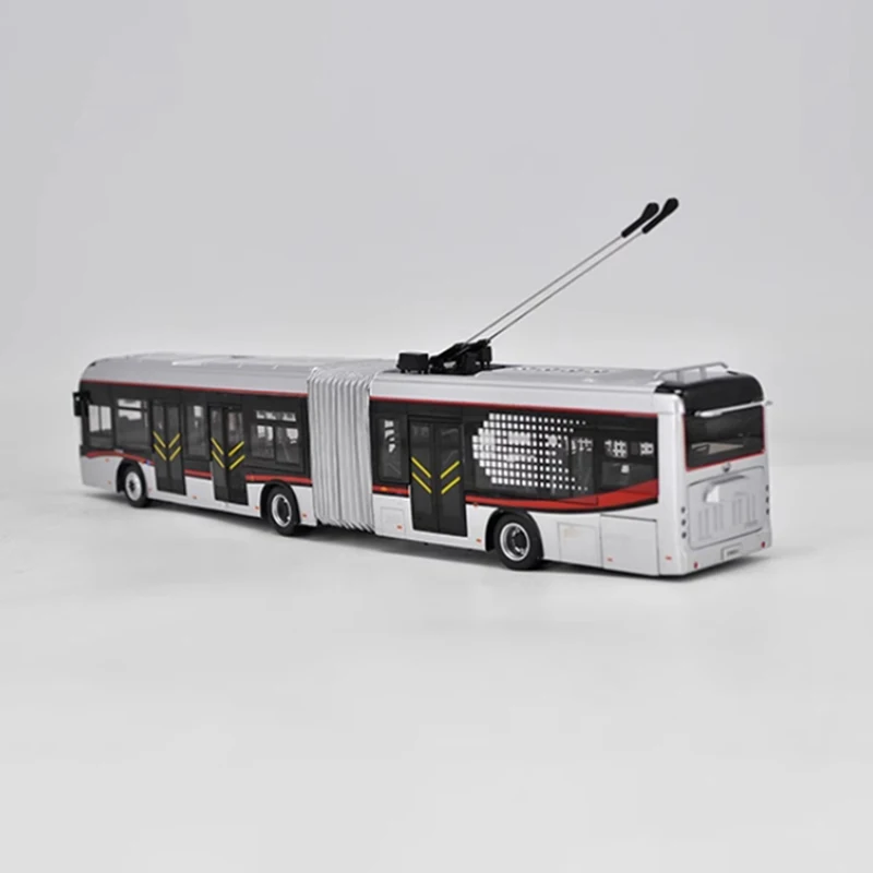 Diecast 1:42 Scale BRT Yutong Bus Alloy Trolleybus Car Model Finished Product Simulation Toy Collection Gift Static Model