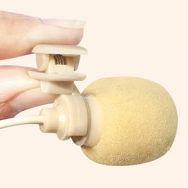 Mini microfone com fio com rosca de 3.5mm, microfone com fio para interface de transmissor de microfone sem fio, microfone de lapela de lapela