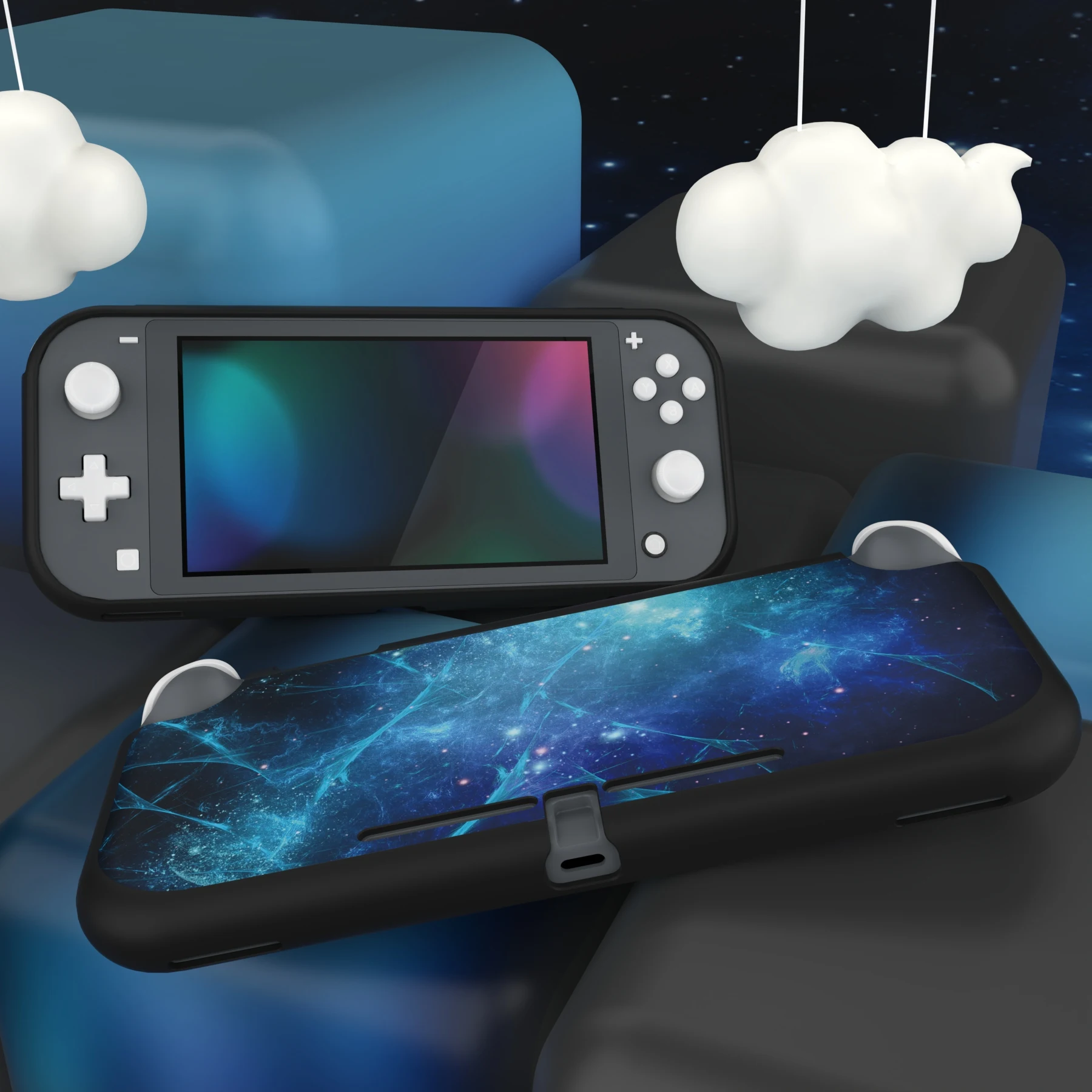 Niestandardowe etui ochronne PlayVital Miękkie etui z TPU do Nintendo Switch Lite - seria Starry Sky i Colorful