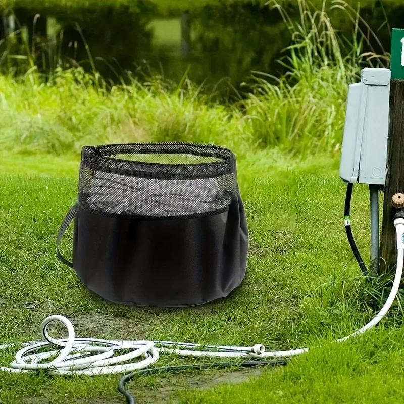 1PC Multifunctional hose and cable organizer bag wire mesh drawstring elastic bag cable organizer bag