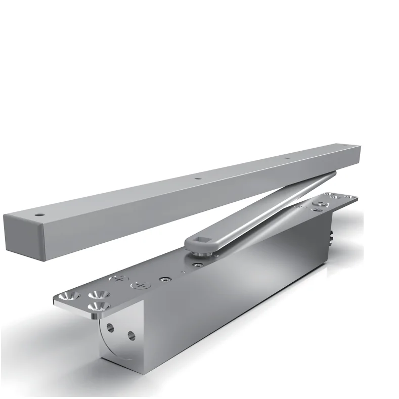 Cam door closer, aluminum alloy adjustable force two-way hidden sliding door closer, with 2 kinds of sliders