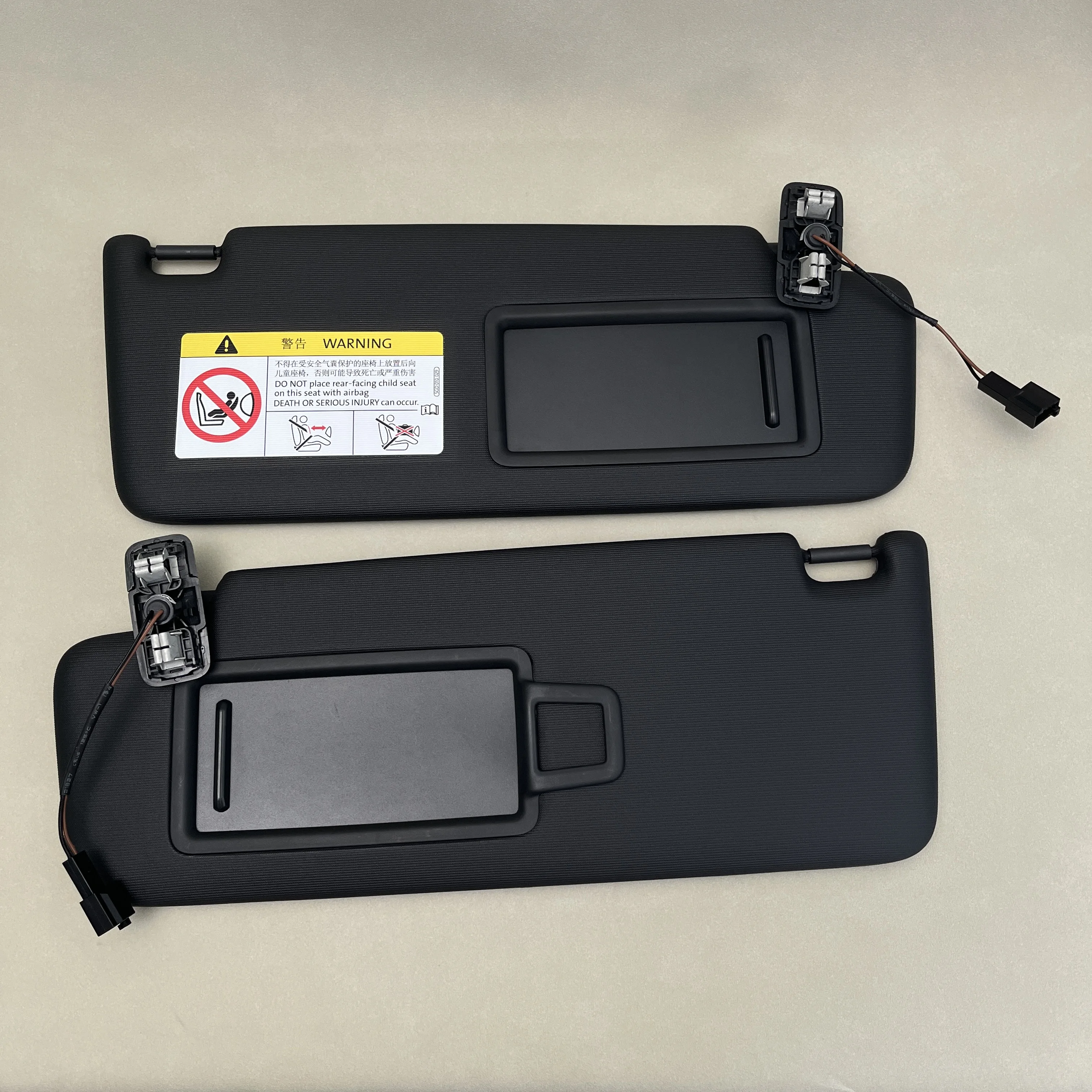 5GG 857551   Czarny przedni panel przeciwsłoneczny z lusterkiem do makijażu do VW Golf 7 Passat B8 CC Jetta MK7 Akcesoria do osłon przeciwsłonecznych do wnętrza samochodu