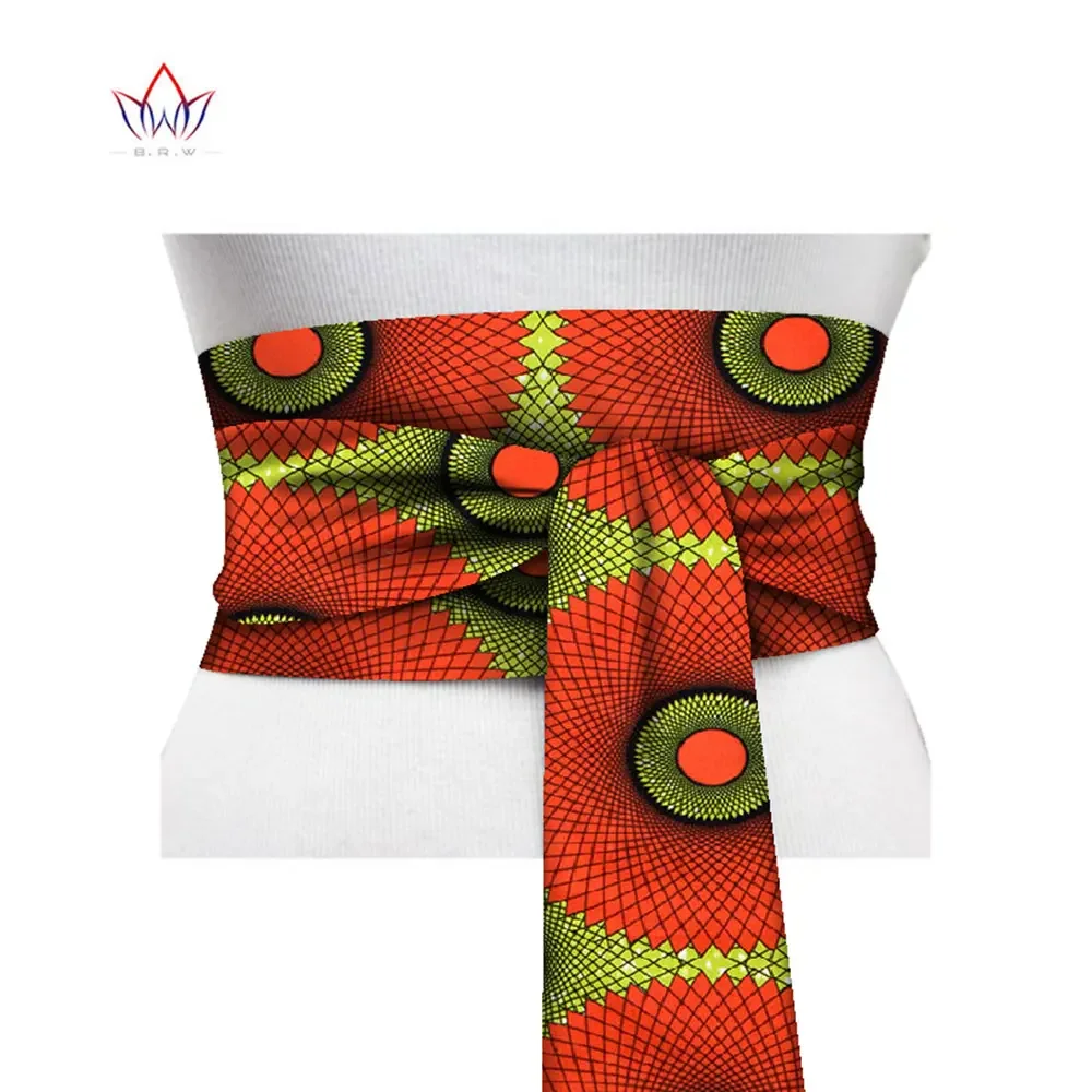 2024 African Print Obi Ankara Green Yellow Peplum Belt Button Skirts For Women Gift Handmade Statement Belt Accessory WYb265