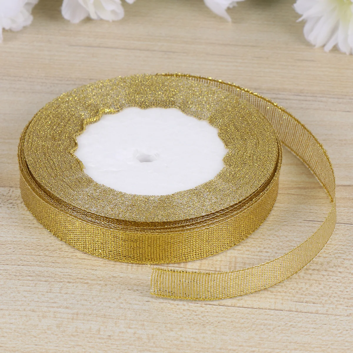 

10 Pcs Glitter Gift Ribbon 22m Rolls 1 2cm Width Cake Wrapping DIY Crafts Party Decoration Quality Polyester Metallic Shiny