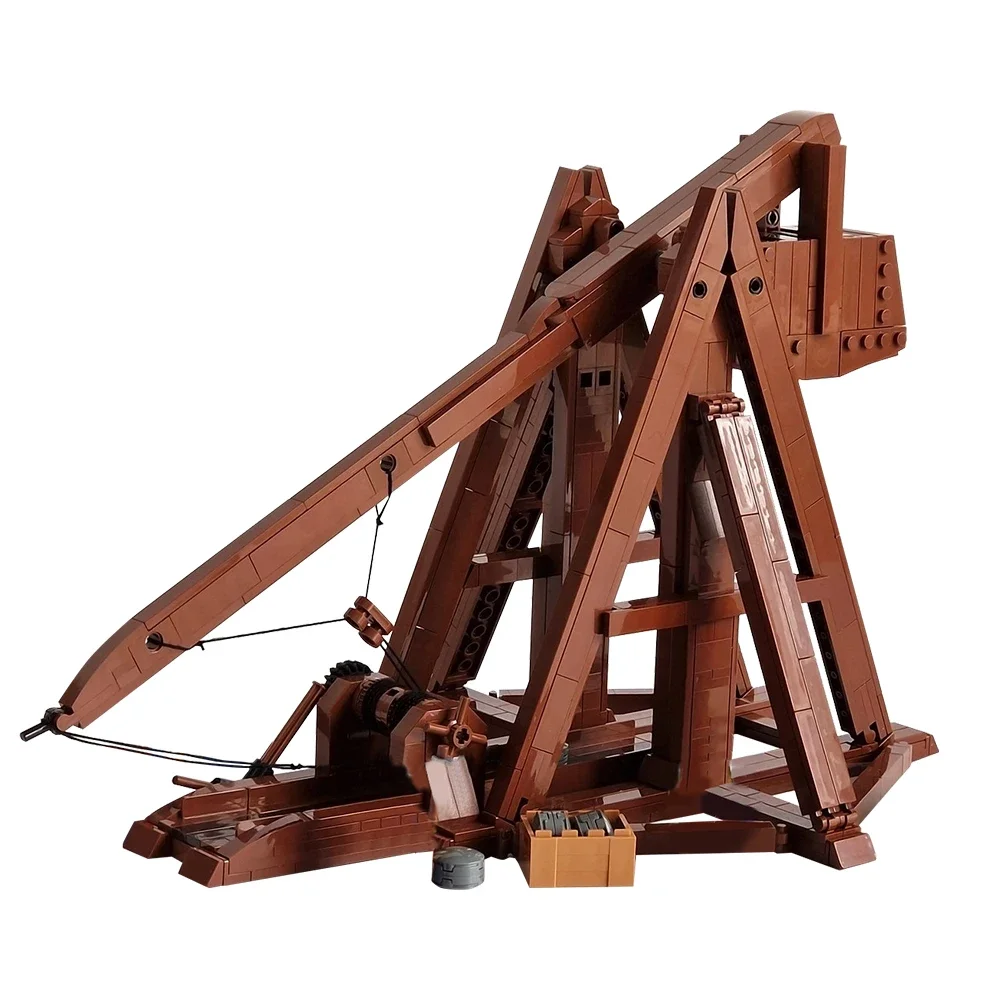 Gobricks MOC Militare Gibbet Building Blocks Soldati Imperiali Medievale Trebuchet Mattoni Scena Accessori Parti Giocattoli per Il Regalo Del Capretto