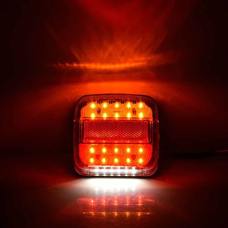 12V Trailer Truck 20 LED Taillight Brake Stop Turn Signal Indicator Light Lamp 107x102x30mm