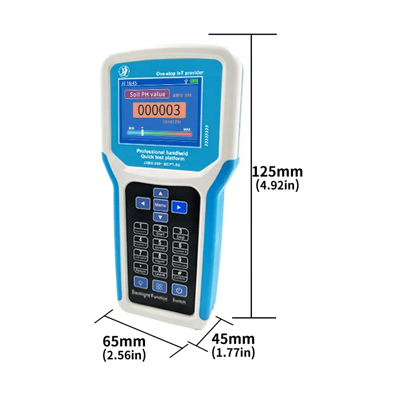 Soil NPK Sensor Moisture Temperature Salinity Meter ph detector with RS485 USB Data Readout Terminal