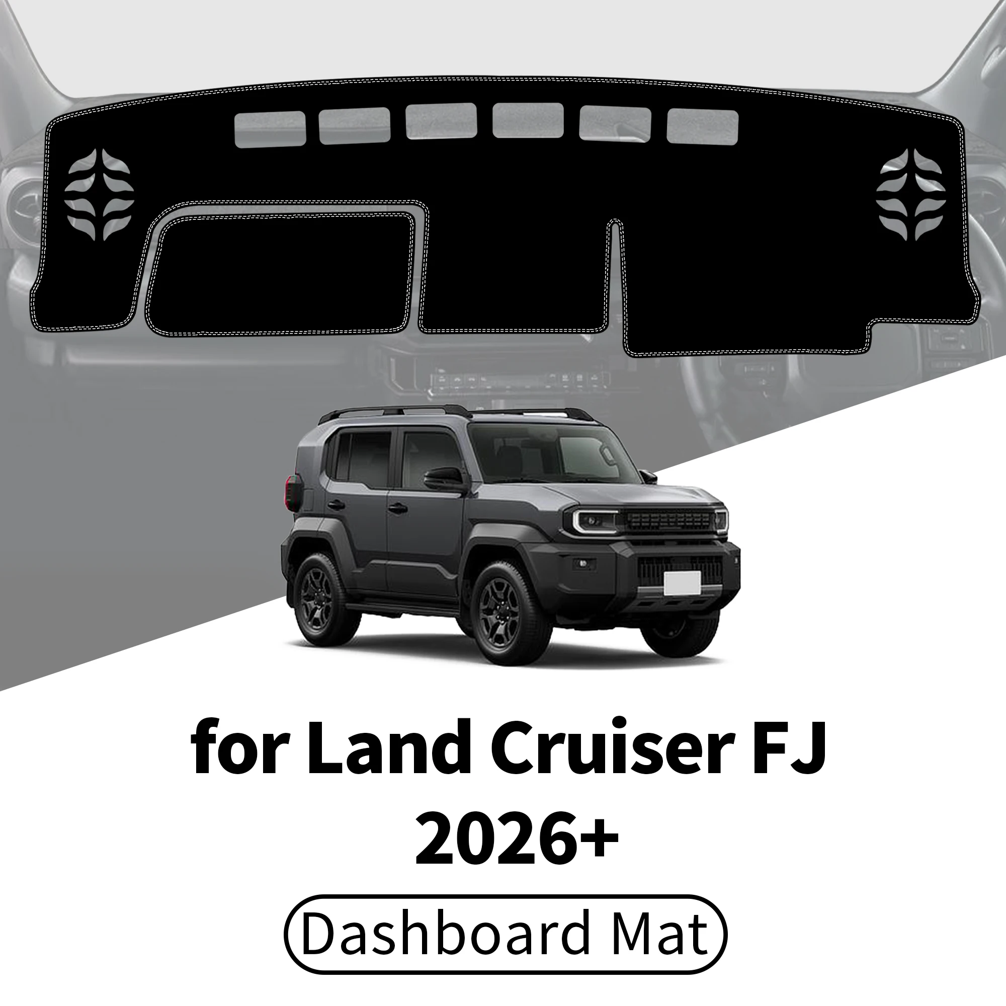 ランドクルーザーfj-2026、2027、2028年モデル用。カーダッシュボードカバー、サンシェード、紫外線防止・反射防止機能付きダッシュマット、インテリアアクセサリー。