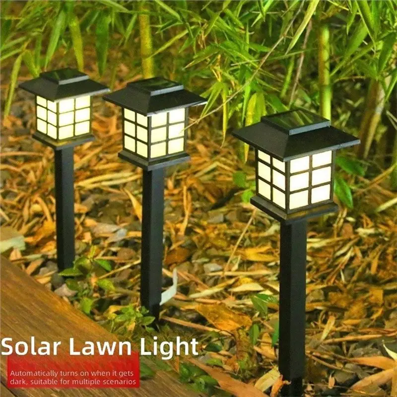 ABWR-Rain-Proof Solar Powered Outdoor Warm Lights Kit, 3 Pack Bright Premium Quality Walkway Path Patio Yard Lawn Garden Lamp