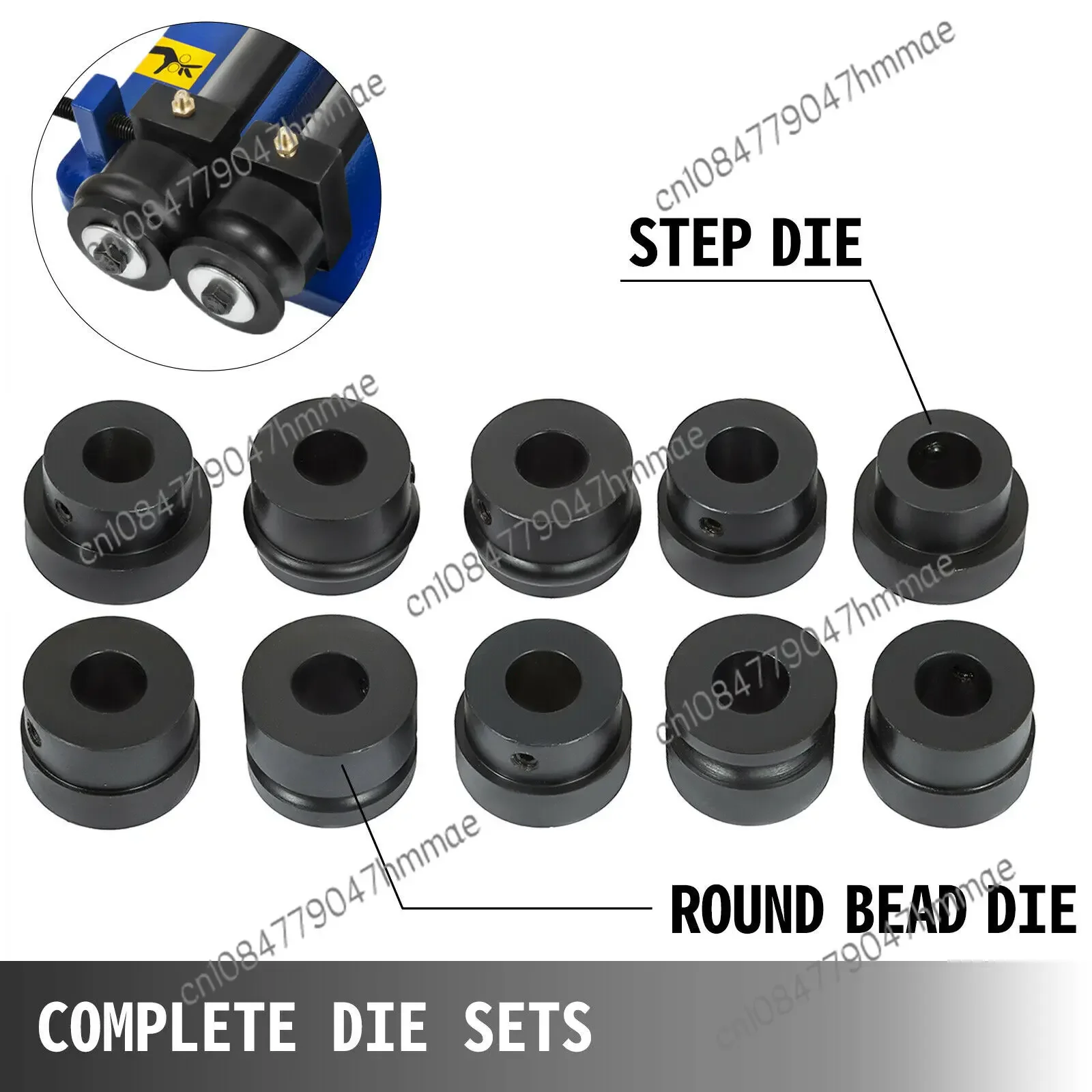 Roller Bending Machine 18 Inch  Sheet Metal Bead Roller with 6 Sets Dies for Producing Strengthening Ribs Throat Depth 45.72 Cm