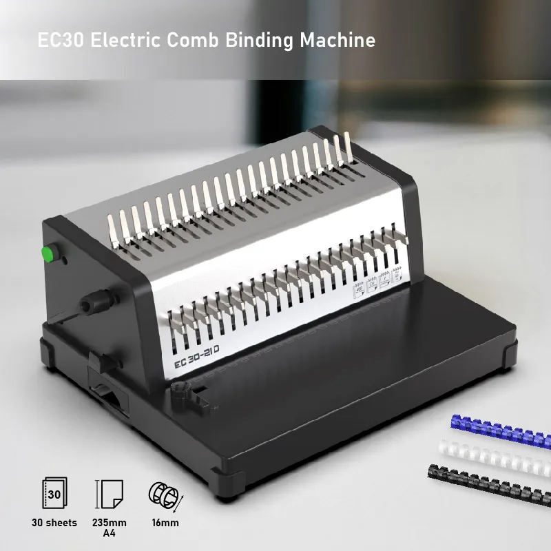 21 Holes 2:1 Electric Comb Binding Machine with Selectable Punching
