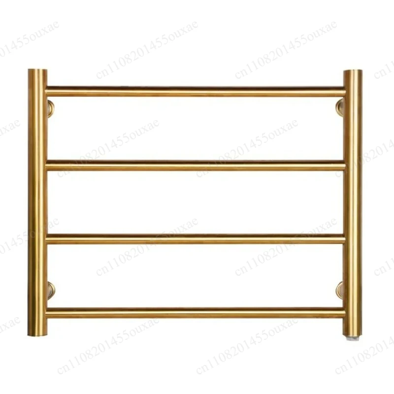Gold 304 Stainless Steel 4-Bar Electric Towel Warmer Bathroom Drying Rack