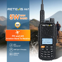 Retevis Walkie Talkie A61 GPS Long Range Communication Ham Radio Camping IP67 Waterproof Two-way Radio AM FM Amateur Transceiver