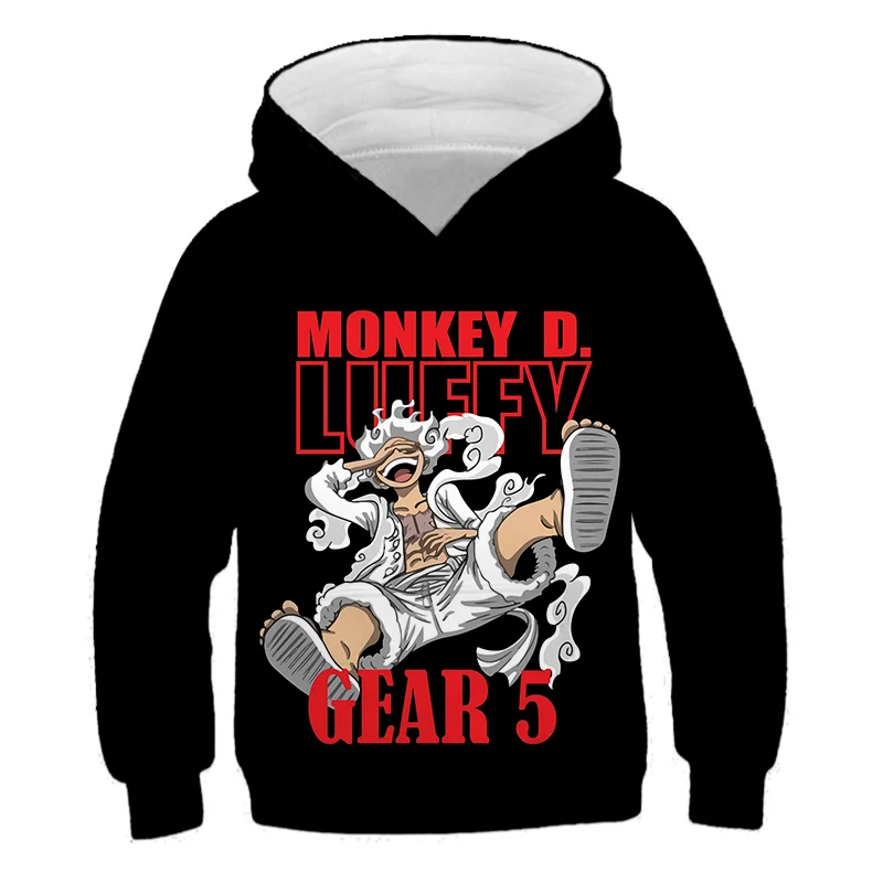 One Piece Kids Hoodie Sweatshirt One Piece Boys Girls 3D Printing Sport Sweater Cosplay Costume Children Pullovers Tops