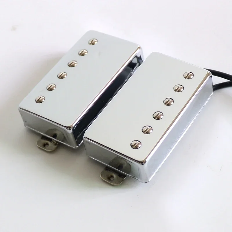 غطاء فضي من النيكل عالي الجودة من Donlis ألنيكو 5 Lp هامبوكر لاقط الجيتار نمط PAF مع لوح أساسي من النيكل بوعاء شمع