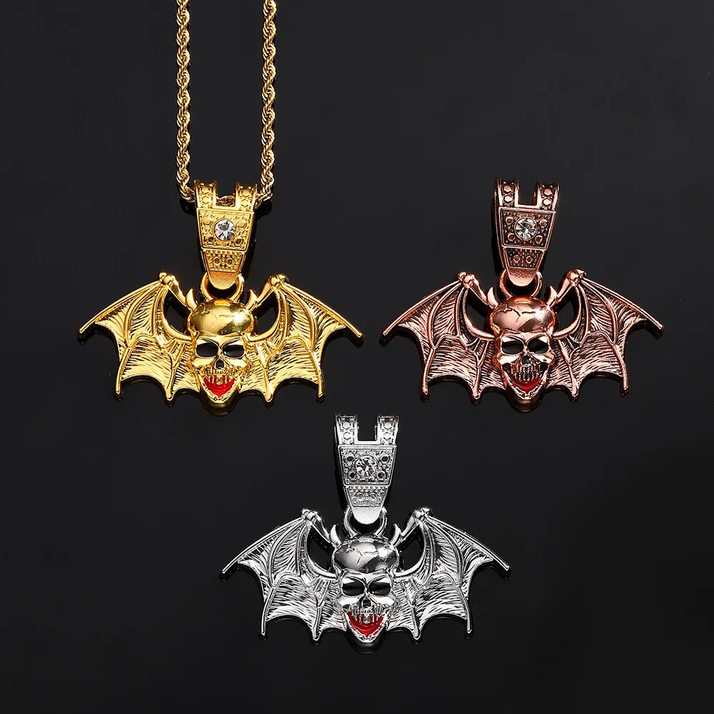 DIY accessories Cross-border hip-hop Halloween skull alloy drip pendant, exaggerated personality, wholesale from European and Am