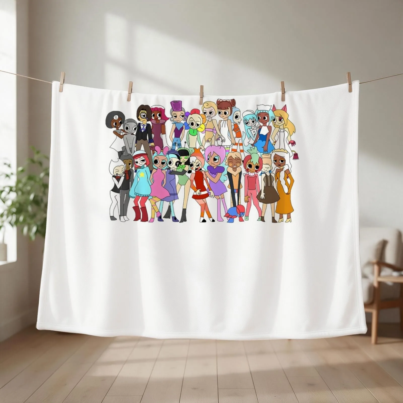 Human Group Of Game Throw Blanket couch cozy soft plush fuzzy picnic outdoor blanket