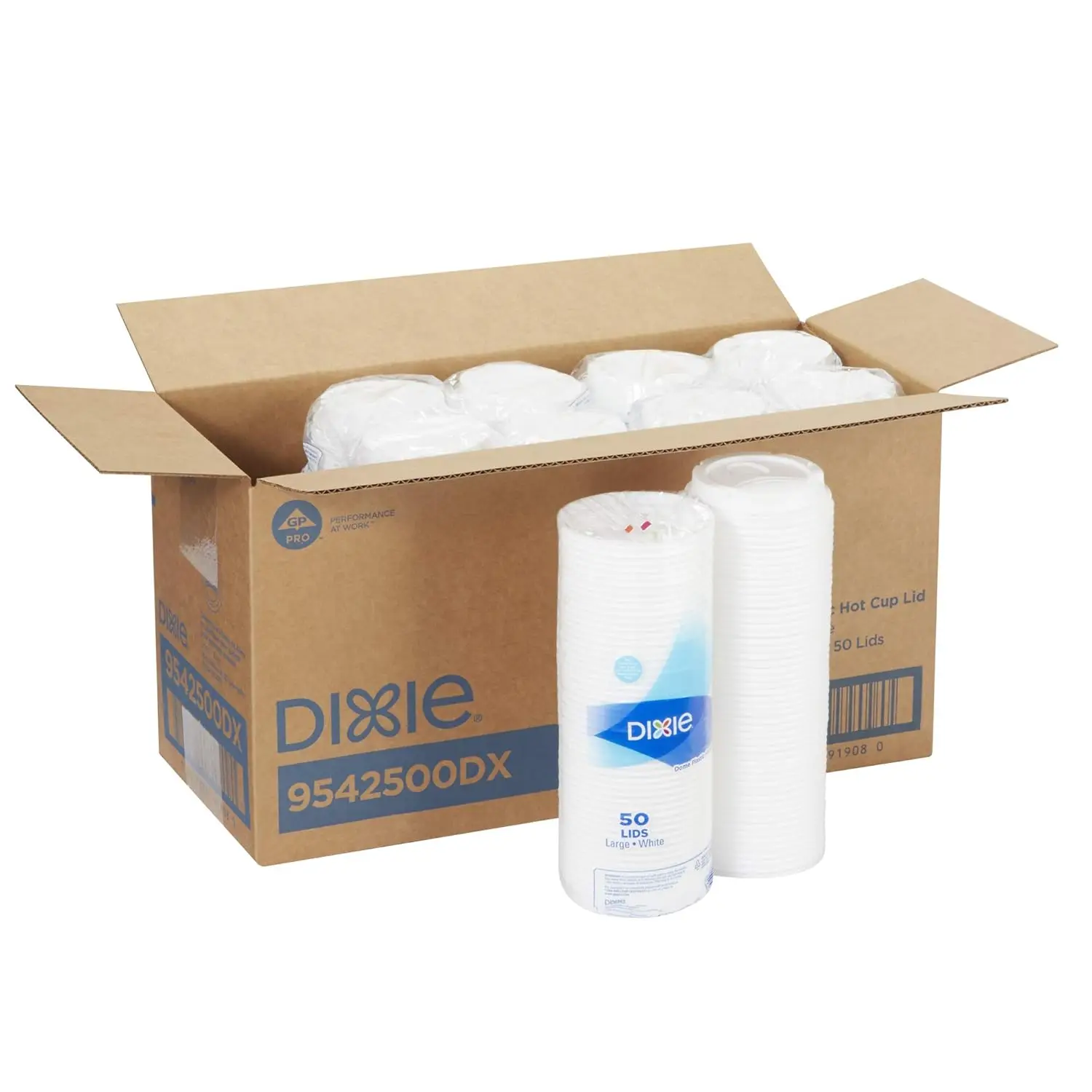 

10-20 oz. Dome Hot Coffee Cup Lid by GP PRO ( ), White, 9542500DX, (Pack of 10, 500 Count Total)