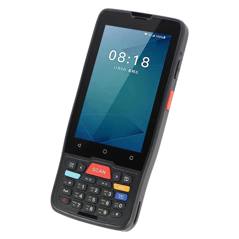 Google Playstore PDA NFC Android12 Handheld Terminal 1D/2D Scanner 4-Core 4-Inch Touch Screen Data Collection WIFI 4G USB