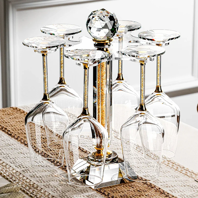 High-end crystal glass light luxury high-end Portuguese diamond wine cup decanter set