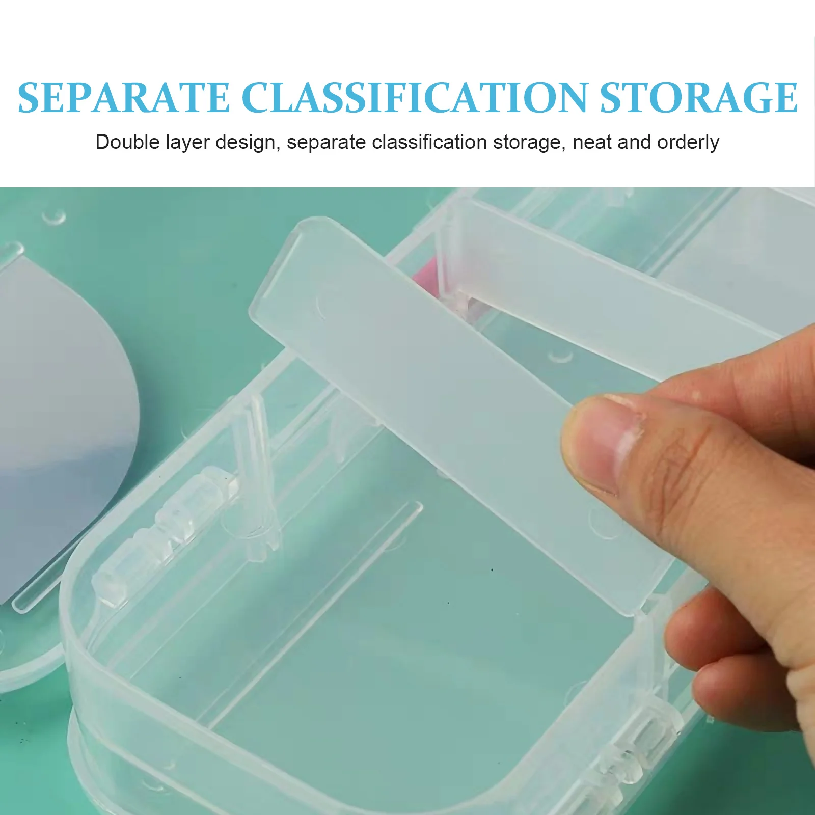 

2Pcs Double Layer Transparent Pencil Case High Quality PP Material Pen Storage Holder for School Office Supplies Organization