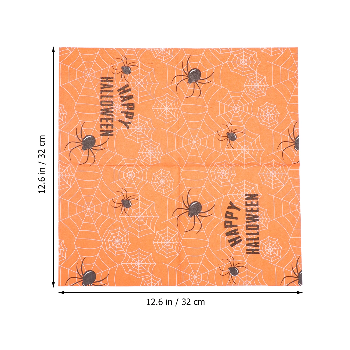 

20 Pcs Black Paper Napkin Disposable Plates for Halloween Party Supplies Bulk Events Tableware Kitchen Bar Accessories