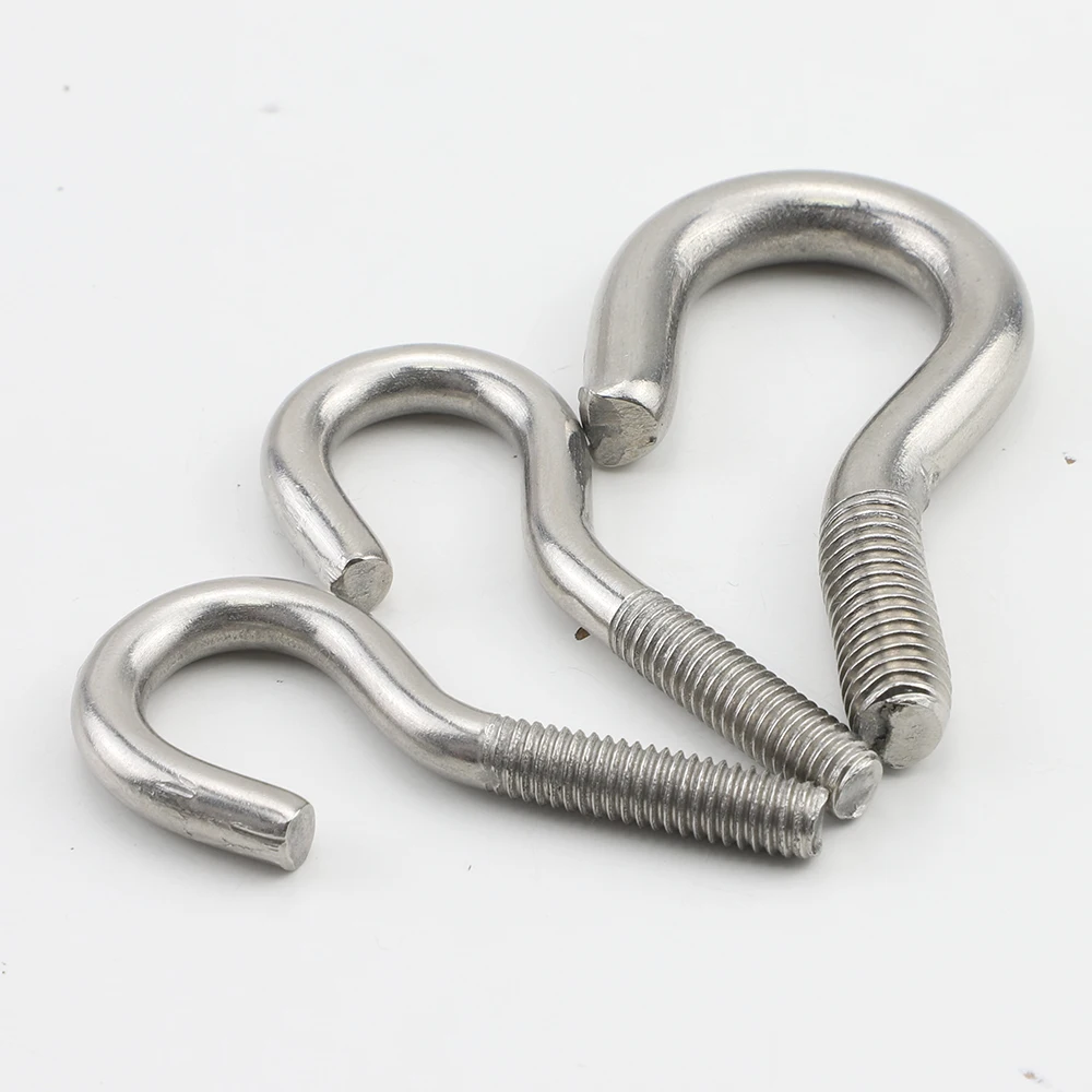 Sheep Eye Screw Eyebolt Open Ring 304 Stainless Steel/White Zinc Plated M4 M5 M6 M8 M10 Open Type Sheep Eye Screw Screw Hook