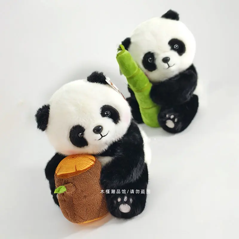 

Chengdu Base Creative Panda Plush Toy Soft Stuffed Animal Hugging Bamboo For Living Room Decor Birthday Gift For Adult