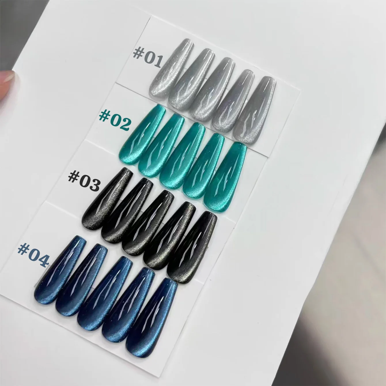 

1pcs WS Summer Nails Melbourne Black Blue Green Nails Cat's Eye Gel Nail Polish Ice Transparent Nail Art Nail Supplies