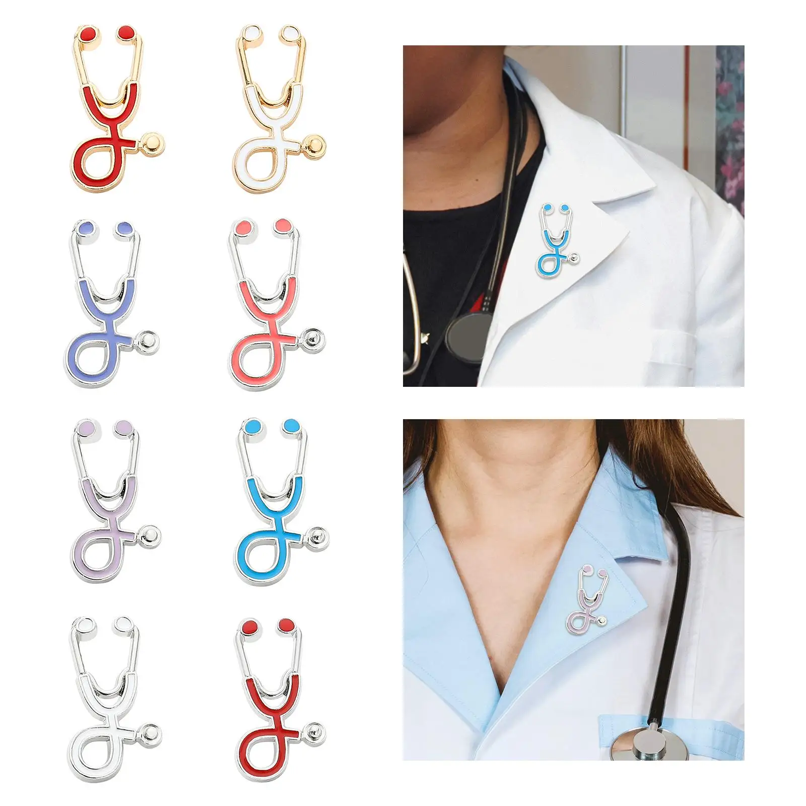 Nurse Gift Brooch Pin for Women Vintage Alloy Rhinestone Medical Badge Jewelry Accessory for Clothing Bag Professional Uniform
