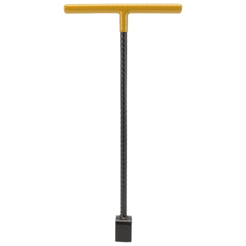 Steel Water Meter Key Wrench Multifunction T Handle Curb Key With 4 Way Utility Tool For Valves Faucets Yellow/Blue/Red