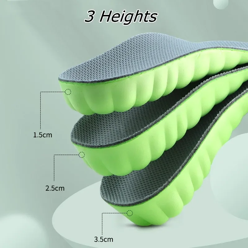 4D Deodorant Orthopedic Shoe Insoles for Arch Support Plantar Fasciitis Height Increase Growing Shoe Sole Templates