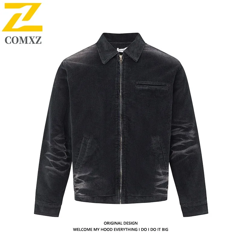 

COMXZ Мужская вельветовая куртка, винтажная дышащая легкая куртка для кемпинга, альпинизма, плащ 2024, удобные дорожные куртки