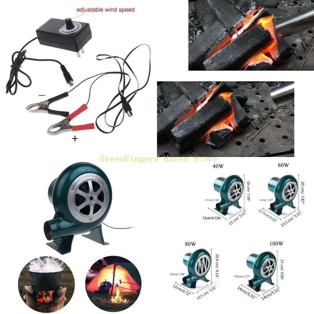 

F68D 220V Blacksmith Blower BBQ Barbecue Fan 12V Air Blower Charcoal Starter