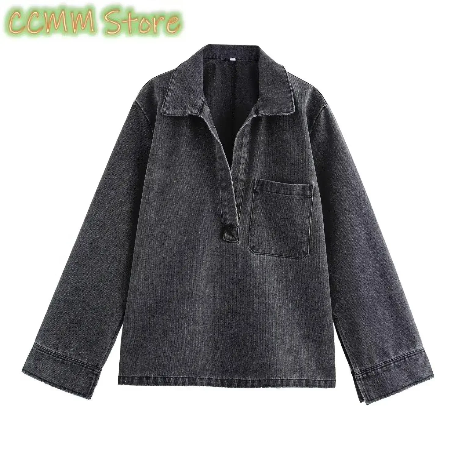 Autumn Jeans Sets Women Turn-down Collar Casual Top Fashion High Waist Streetwear Female Denim Pant Two Piece Set