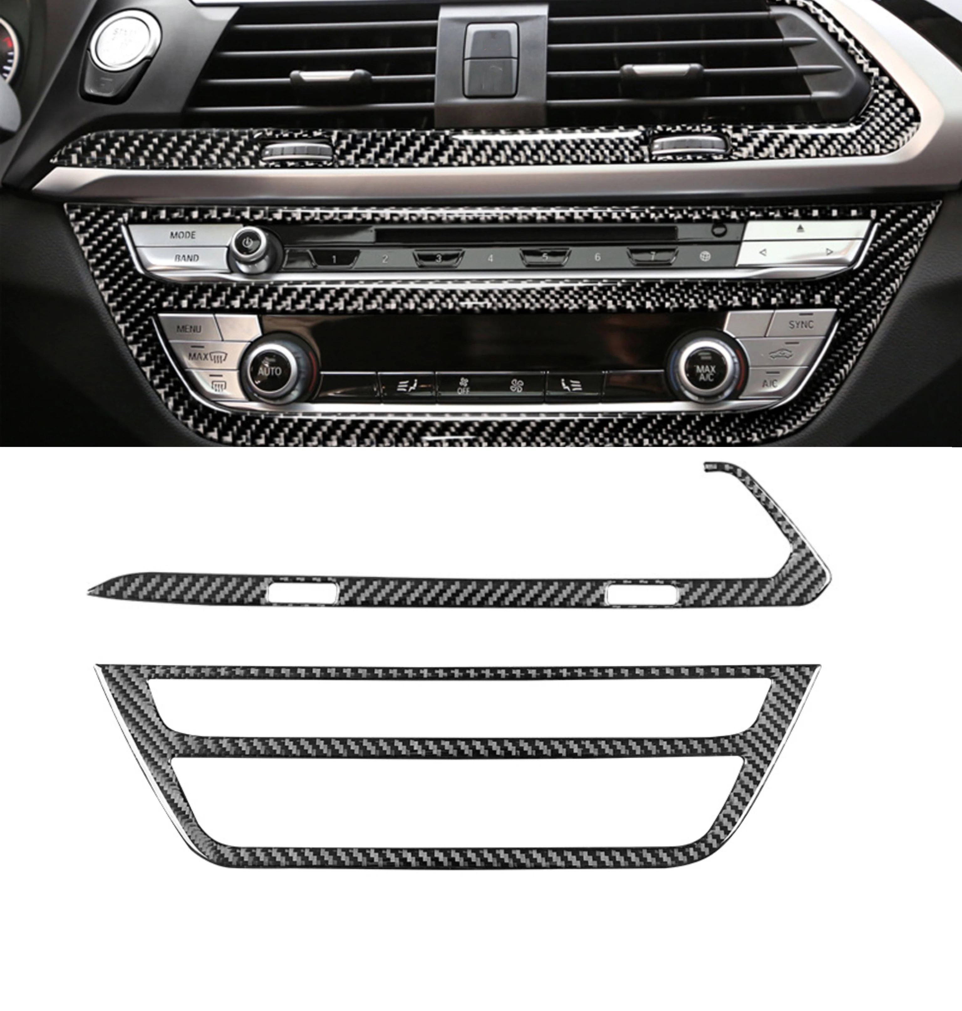 

Pop For BMW X3 G01 G08 X4 G02 Carbon Fiber Car Central Control CD Panel Suite Stickers Decoration Auto Interior Modified Accesso