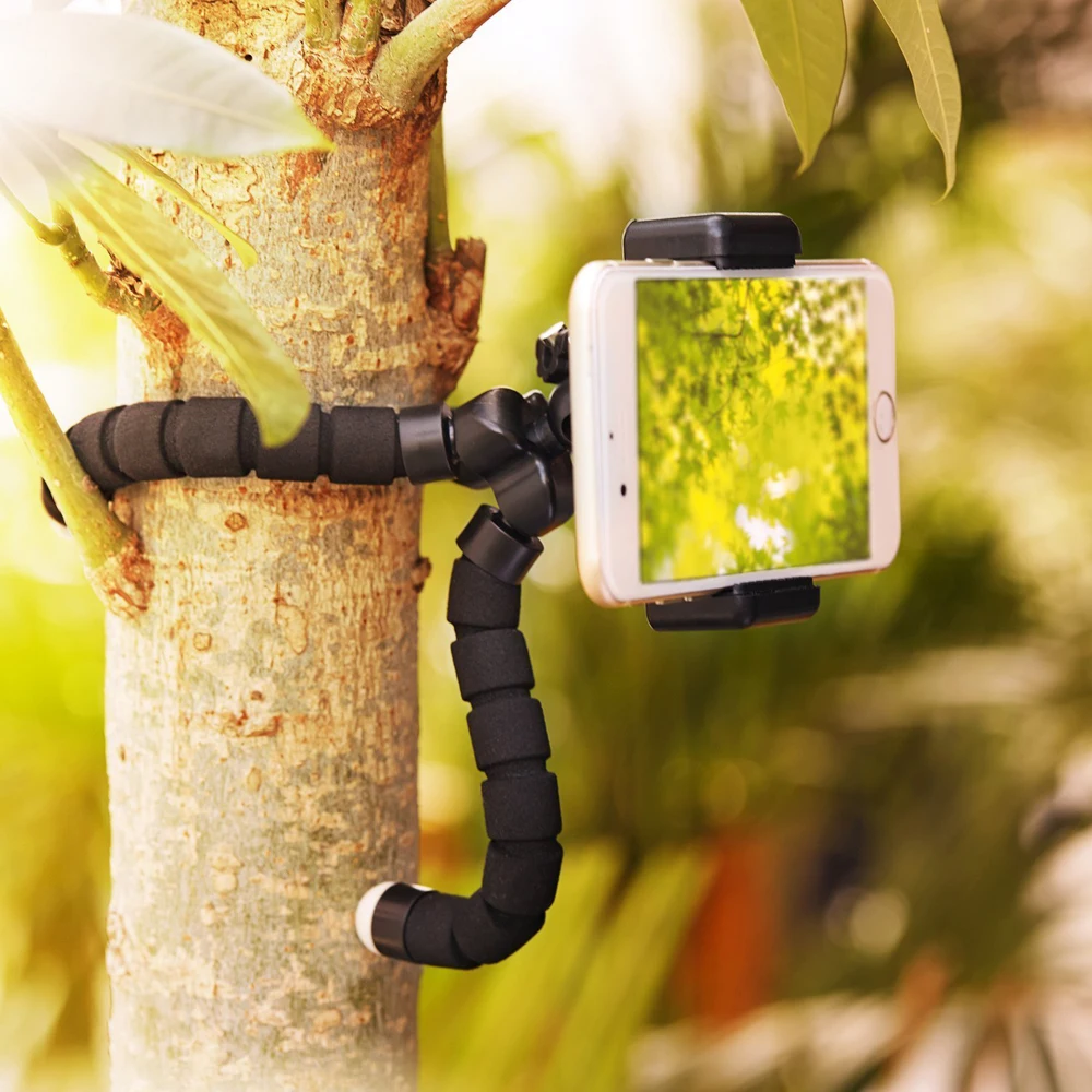 Mini Tripod with Phone Clip for Smartphone Flexible Leg Gorillapod Monopod with Phone Clip for iPhone Xiaomi Samsung