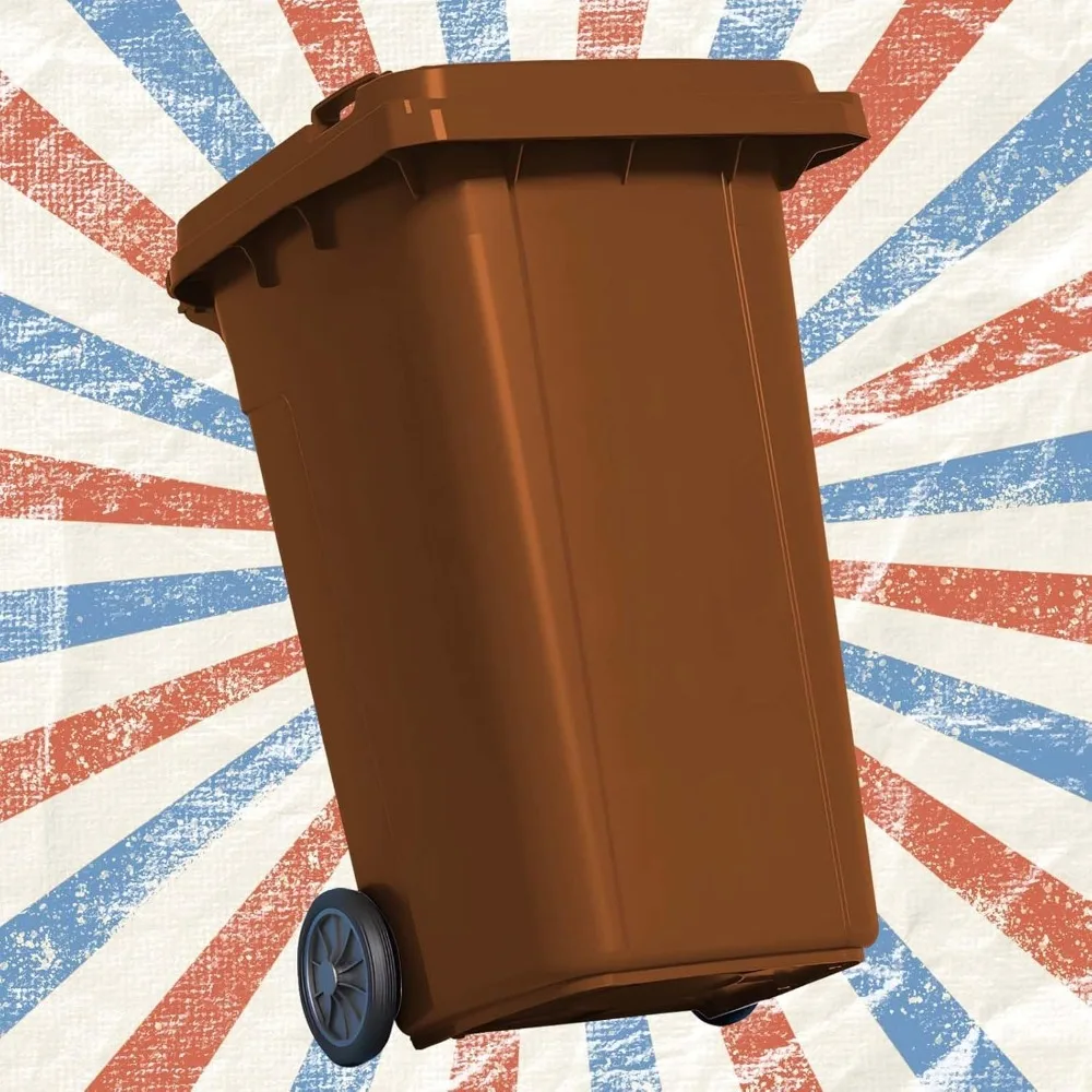 

Large Outdoor Trash Can with Lid and Wheels, 17-26-52 Gallon Options, Suitable for Kitchen and Side Groove Areas