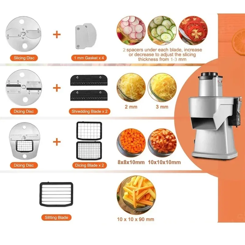 Commercial Automatic Stainless Steel French Chips Mould Press Slicer Sets Small Fruit Cutter Tomato Cutting Machine