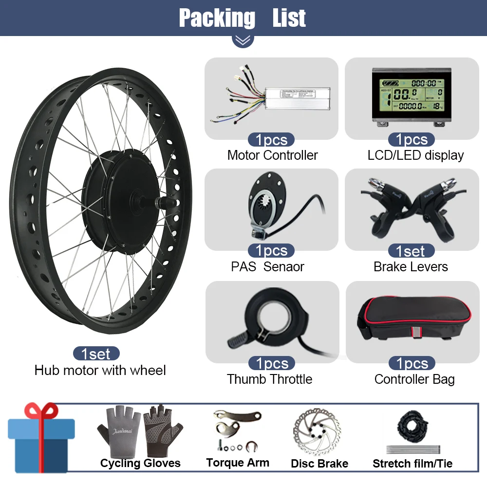 Electric Bike Fat Conversion Kit 72V 3000W Brushless Rear Cassette Hub Motor Wheel Dropout 170mm/190mm For Snow Bike Wheel kit