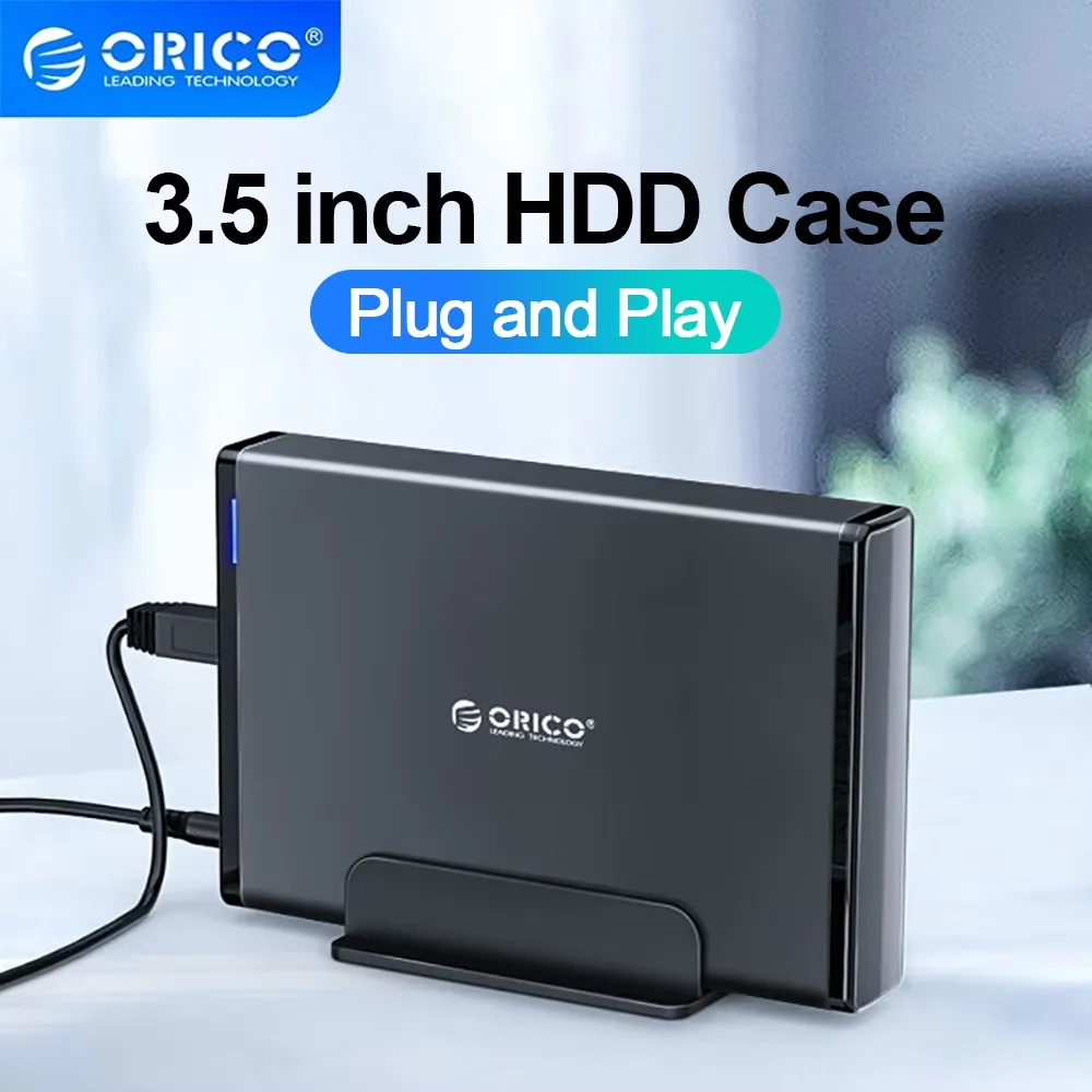 ORICO 3.5'' HDD Case SATA to USB 3.0 Adapter External Hard Drive Enclosure for 2.5