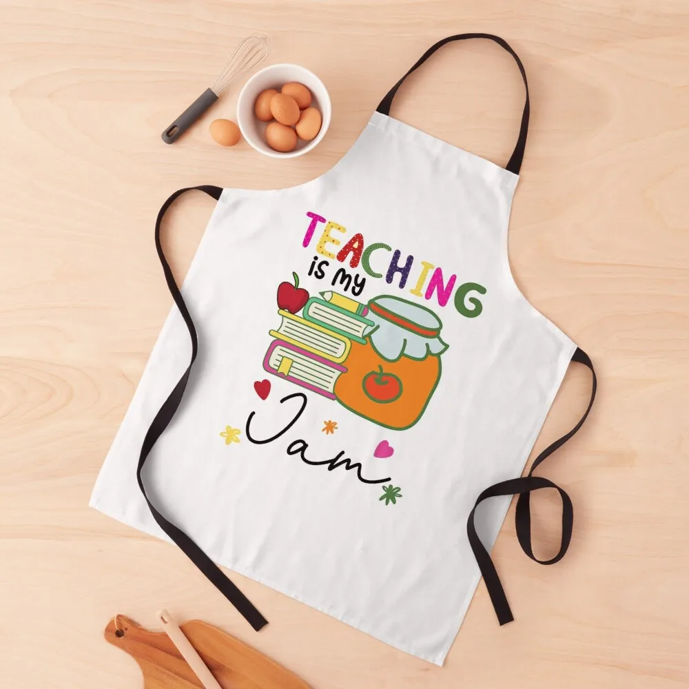 

Teaching is my Jam Apron Kitchen Apras For Women New year's Apron