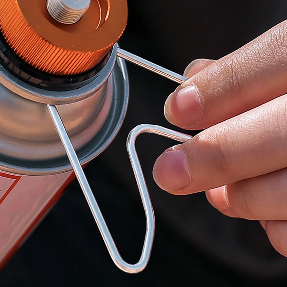 

4pcs Portable Gas Tank Rack Stainless Steel Camping Propane Tank Holder Outdoor Gas Cylinder Bracket Horizontal for Uneven