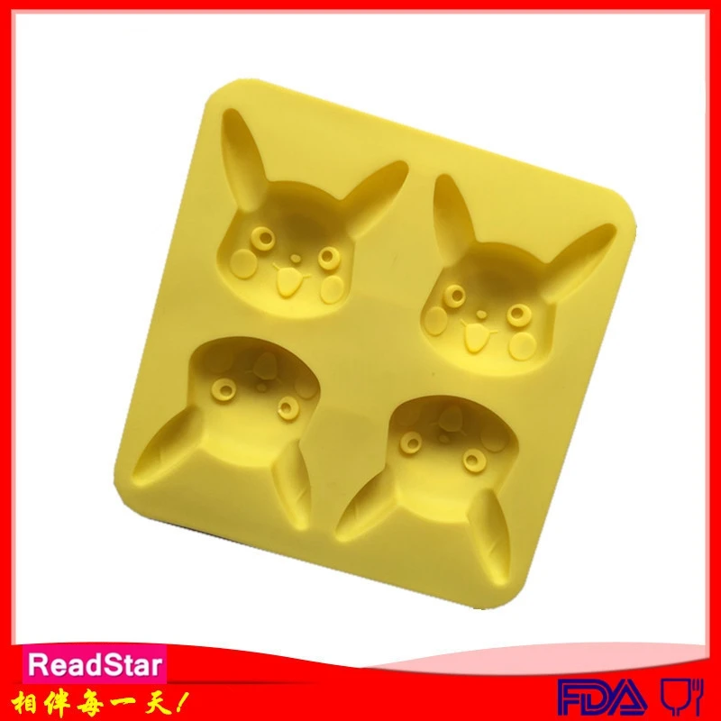 1 pz ReadStar 4CA103RD046 4 stampo in Silicone per torta di cartoni animati 4 fori stampo da forno stampo per sapone fai da te