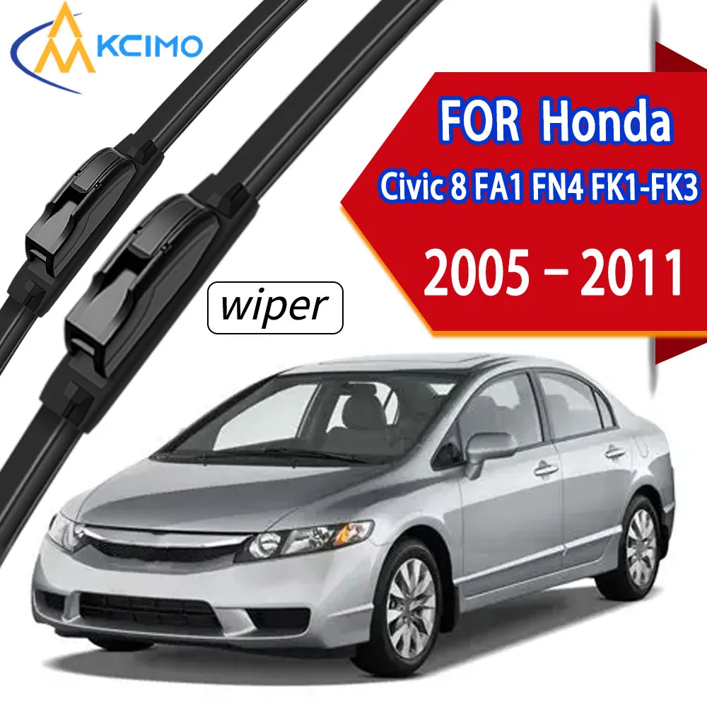

High-Quality Front Windscreen Wipers For Honda Civic 8 FA1 FN4 FK1-FK3 2005-2011, Perfect Direct Replacement Set