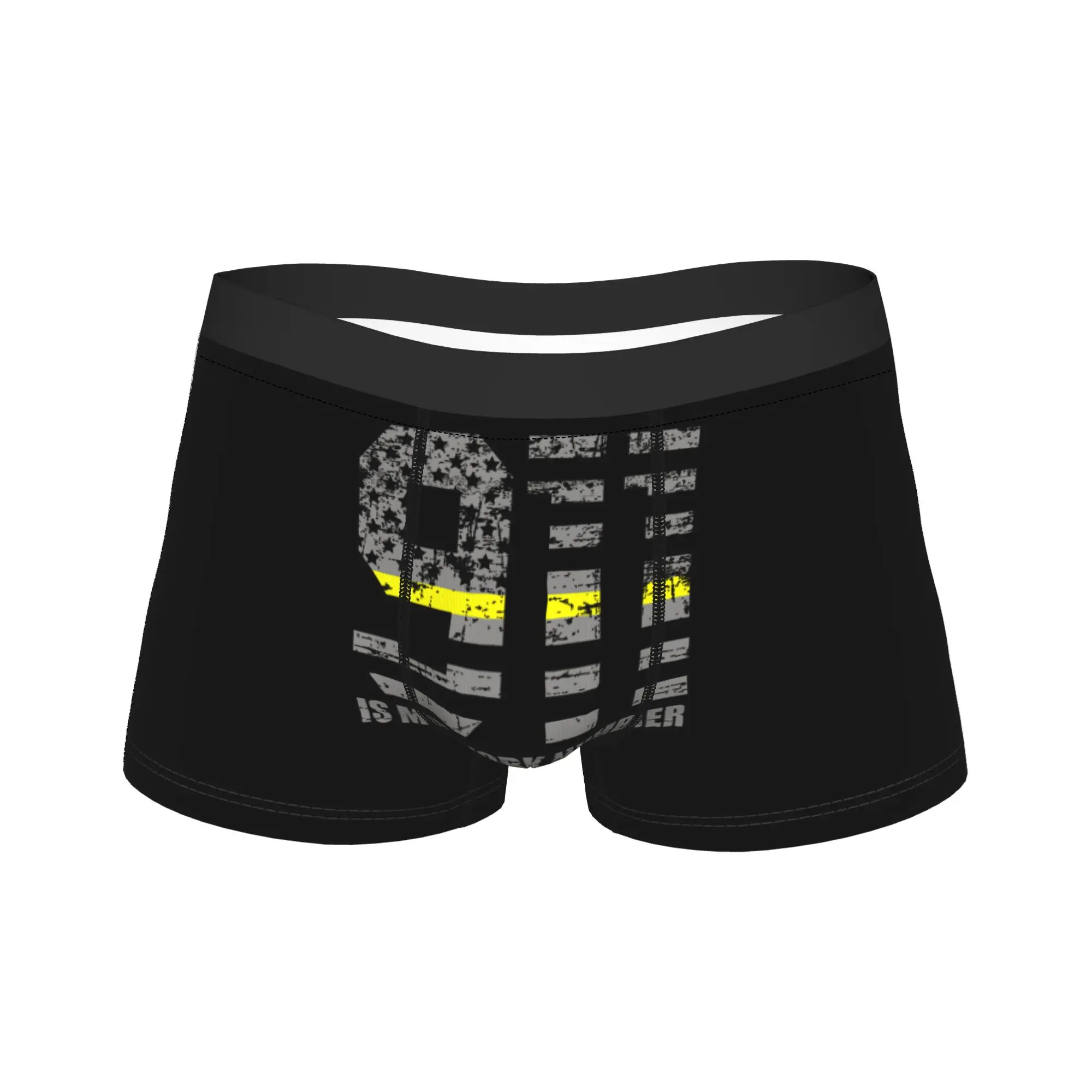 911 is My Work Number Funny Dispatcher Gift Underwear  Men Panties Custom DIY Sexy Soft Trunk Hot Sale Boxer Brief Plus Size