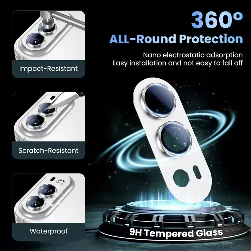 3Pcs Metal Tempered Glass Camera Protector for iPhone Duo 2026 HD Lens Film Protection Caps for iPhone Duo Lens Cover Accessorie