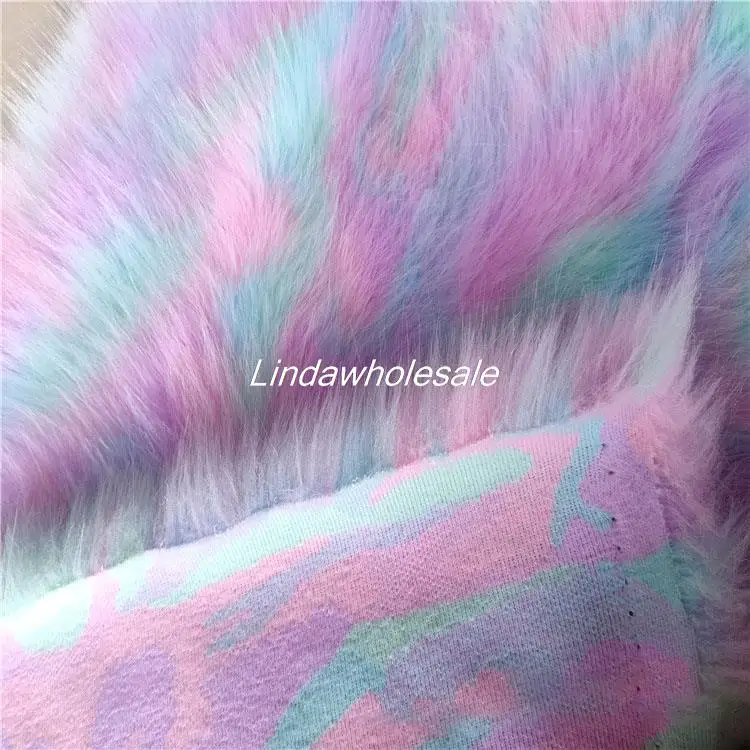 Colorful Faux Fur Fabric,High-end clothing luggage materials,felt cloth.