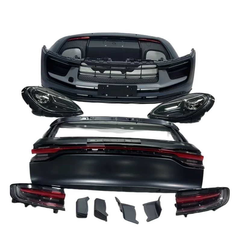 New for Macan 14-17 18-23 Turbo/SUV Universal Fitment Body Kit Front Bumper Matrix Headlights LED Taillights Bolt-On 6-Month