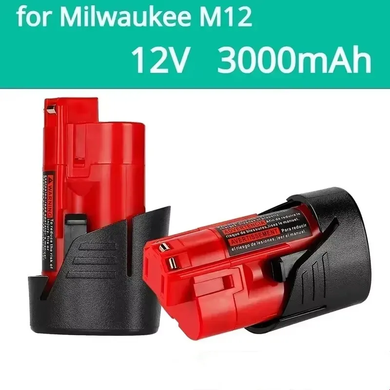 

12V Milwaukee Battery 3Ah Compatible with Milwaukee M12 XC 48-11-2410 48-11-2420 48-11-2411 12-Volt Cordless Tools Battery